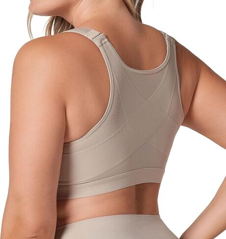 Leonisa Posture Corrector Bra, Wireless Front Closure Bra for Women Full Coverage Beige in Saudi Arabia