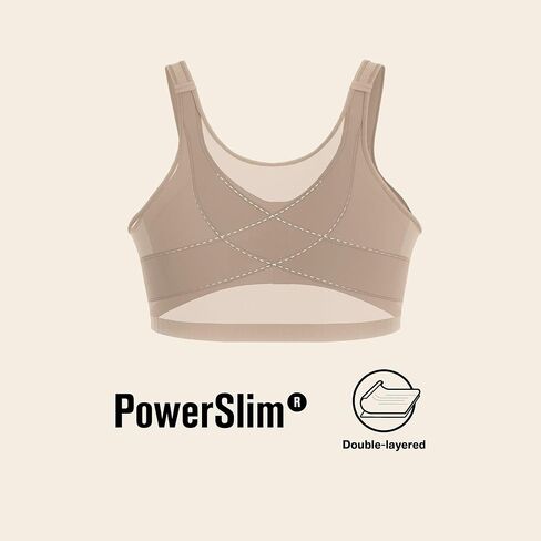 Leonisa Posture Corrector Bra, Wireless Front Closure Bra for Women Full Coverage Beige in Saudi Arabia