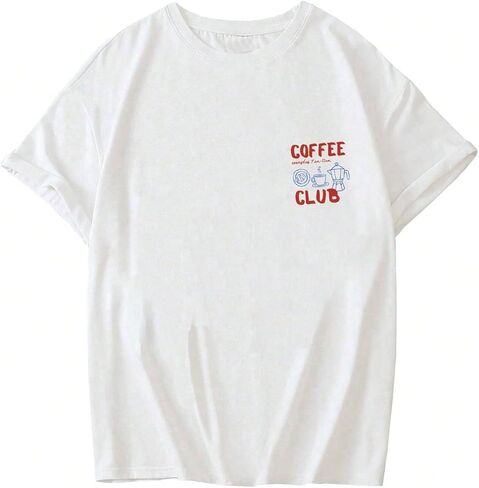 Women's Graphic T Shirts Crew Neck Short Sleeve Novelty Tees Summer Tops in Saudi Arabia