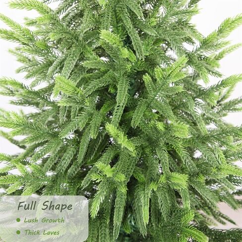 4ft Artificial Norfolk Pine Christmas Tree for Outdoor, 48in Real Touch Faux Norfolk Pine Christmas Tree with Black Pot for Indoor Outdoor Front Porch Home Xmas Decor, 2Pack in Saudi Arabia
