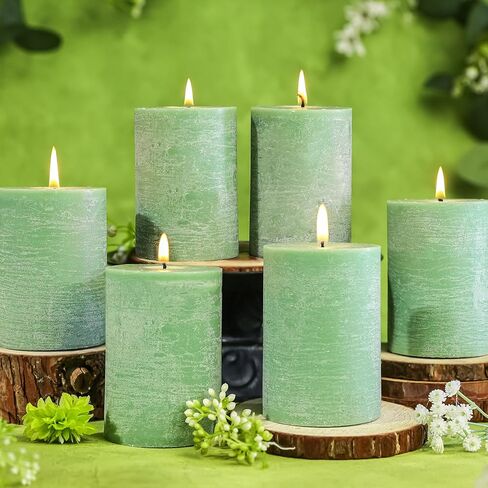 4 Pack Soy White Pillar Candles,Natural Soybean Pillar Candles,55 H Long Lasting Burning-Unscented,Dripless and Smokeless Rustic White Hand-Poured Candles Dinner Table,for Wedding,Home Decor 2.8x4in in Saudi Arabia