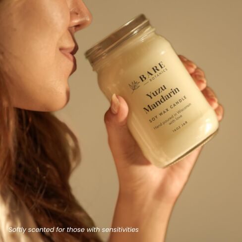 شمعة الصويا المعطرة بالفانيليا والبلوط من باري بوتانيكس - شمعة فاخرة في برطمان ميسون 16 أونصة - شمع الصويا الطبيعي 100% وزيوت عطرية نباتية، معطرة بشكل ناعم - مصبوبة يدويًا في ويسكونسن - احتراق طويل لمدة 85 ساعة in Kuwait