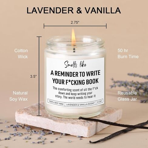Book Candle, Creative, Cool Gifts for Writers, Authors, Author, Writer Gifts for Women, Men, Writing, Literary Presents for Aspiring Writers, Literature Lovers, Novelists, Journalists, Poets in Saudi Arabia