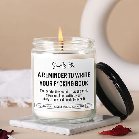 Book Candle, Creative, Cool Gifts for Writers, Authors, Author, Writer Gifts for Women, Men, Writing, Literary Presents for Aspiring Writers, Literature Lovers, Novelists, Journalists, Poets in Saudi Arabia
