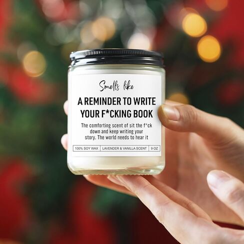 Book Candle, Creative, Cool Gifts for Writers, Authors, Author, Writer Gifts for Women, Men, Writing, Literary Presents for Aspiring Writers, Literature Lovers, Novelists, Journalists, Poets in Saudi Arabia