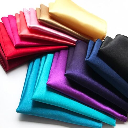 7 Pcs Men’s Pocket Squares Set - Multicolor Handkerchiefs for Suit Gown Styling in Saudi Arabia