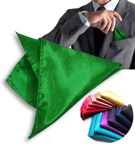 7 Pcs Men’s Pocket Squares Set - Multicolor Handkerchiefs for Suit Gown Styling in Saudi Arabia
