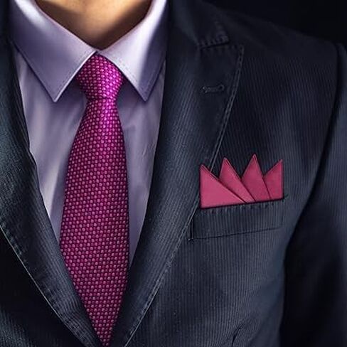 7 Pcs Men’s Pocket Squares Set - Multicolor Handkerchiefs for Suit Gown Styling in Saudi Arabia
