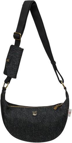 Islander The Luna Bag for Women Harris Tweed Crossbody With Detachable Card Wallet in Saudi Arabia
