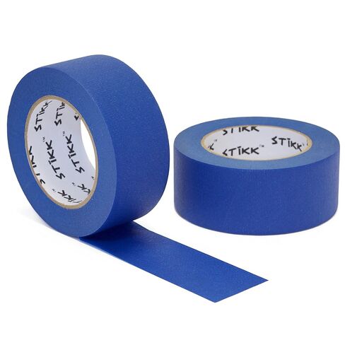 24 Roll Case 2 "بوصة × 60yd Stikk Blue Painters Tape Multi Surface Crepe Paper 14 Day Easy Removal Trim Edge (1.88" في 48 مم) in Kuwait