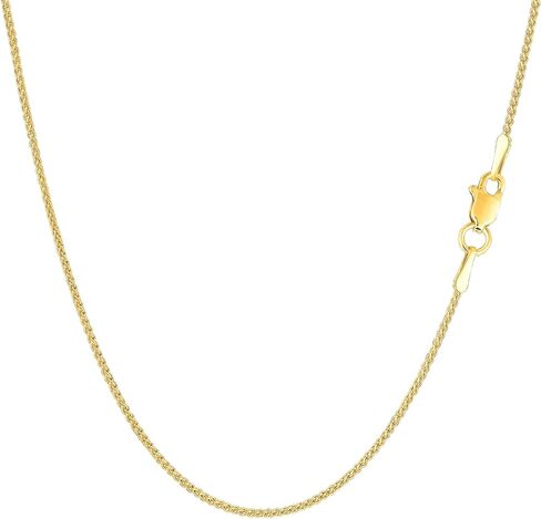 Jewelry Affairs 10k Yellow Gold Wheat Chain Necklace, 1.0mm in Saudi Arabia