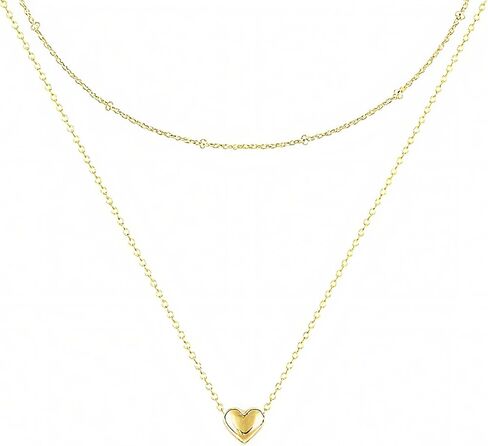 Gold Layered Charm Necklaces for Women Dainty Choker Necklace Simple Waterproof Pearl Beach Cute Necklaces Set Fashion Jewelry Gift in Saudi Arabia