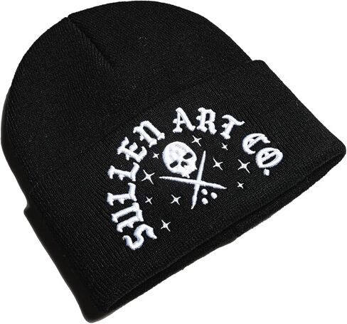 Sullen Rocker Tattoo Lifestyle Cuff Beanie Soft Body Embroidery Black in Saudi Arabia