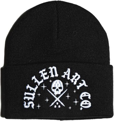 Sullen Rocker Tattoo Lifestyle Cuff Beanie Soft Body Embroidery Black in Saudi Arabia