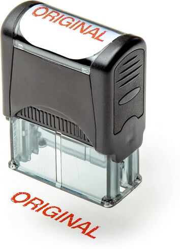 Self Inking Rubber Stamp, Refillable Red Ink Preinstalled - DEPOSITED - 1.4" x 0.51" X (35 x 8mm) in Kuwait