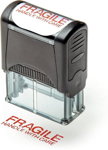 Self Inking Rubber Stamp, Refillable Red Ink Preinstalled - DEPOSITED - 1.4" x 0.51" X (35 x 8mm) in Saudi Arabia