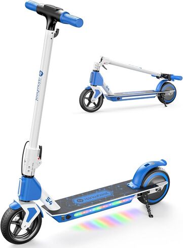 isinwheel S2 Electric Scooter for Kids Ages 6-12,150W Kids Electric Scooter with Adjustable Speed and Height, Colorful Lights, Double Brake in Kuwait