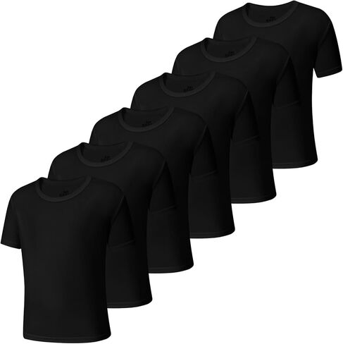 6-Pack Boys Athletic T-Shirts Quick Dry Short-Sleeve Tops Youth Moisture Wicking Running Sports T-Shirts（4-18 Years） in Saudi Arabia