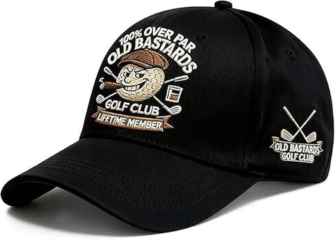 قبعة بيسبول "Old Bastards Golf Club"، عضو مدى الحياة بنسبة 100%، قبعة نادي الجولف Old Bastards المتعثرة القابلة للتعديل. in Kuwait