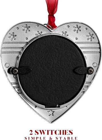 GUOER 2025 Christmas Tree Ornament Picture Frame Holiday Keepsake Gift Home Decor Christmas Decorations Xmas Gifts Pendant with 2" Photo Frame Insert (Red White & SiIvery) in Saudi Arabia