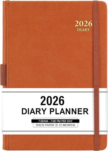 2025-2026 كتاب المواعيد ومخططه - يوليو 2025 - يونيو 2026 ، مخطط كل ساعة يوميًا ، 5.75 "× 8.25" ، فاصل زمني مدته 60 دقيقة ، غطاء جلدي ناعم فو ، ورق متميز ، تقويم أكاديمي ، حامل القلم ، الجيب الداخلي in Kuwait