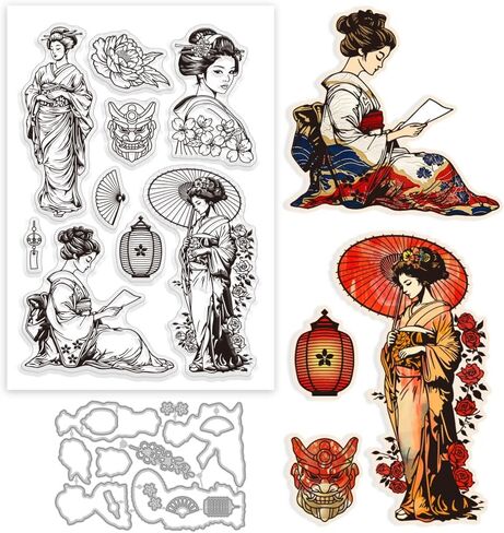 GLOBLELAND Lady Book Clear Stamp and Cutting Dies Set for Card Making Women Reading Butterfly Silicone Clear Stamp Metal Butterfly Coffee Die Cuts for DIY Scrapbooking Photo Album Decorative in Saudi Arabia