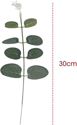 10Pcs Artificial Eucalyptus Stem Fake Plant Bouquet DIY Artificial Green Branch Home Garden Wedding Wreath Decoration in Saudi Arabia