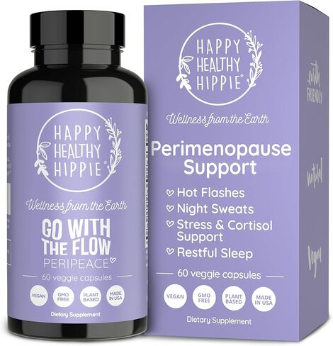 Happy Healthy Hippie Hormone Balance for Women - PMS Support Supplement & Menopause Supplements for Women | Bloating Relief, Mood Support, PMDD | Chasteberry Supplement for Women, Black Cohosh, 60 Ct in Kuwait