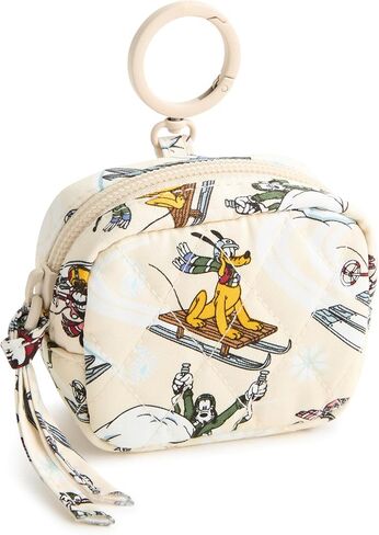 Vera Bradley Women's Disney Premium Cotton Zip Bag Charm, Downhill Skiing Mickey and Friends, One Size in Saudi Arabia