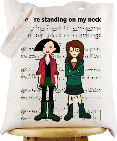 G2TUP Daria 90s TV Show Tote Bag Sister Fans Gift You're Standing On My Neck Daria Shoulder Bag Jane & Trent Merch in Saudi Arabia