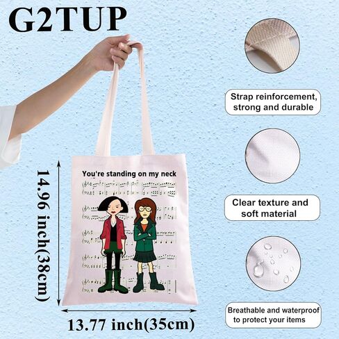 G2TUP Daria 90s TV Show Tote Bag Sister Fans Gift You're Standing On My Neck Daria Shoulder Bag Jane & Trent Merch in Saudi Arabia