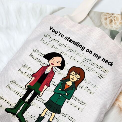 G2TUP Daria 90s TV Show Tote Bag Sister Fans Gift You're Standing On My Neck Daria Shoulder Bag Jane & Trent Merch in Saudi Arabia