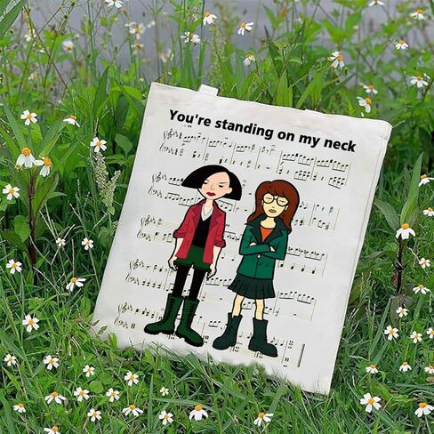 G2TUP Daria 90s TV Show Tote Bag Sister Fans Gift You're Standing On My Neck Daria Shoulder Bag Jane & Trent Merch in Saudi Arabia