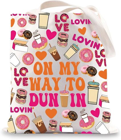 JNIAP Donuts Tote Bag Coffee Donuts Lover Gift Donut Junkie Gifts Coffee Donuts Shoulder Bag in Saudi Arabia
