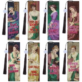 Dragon Diamond Art Kits - 6 Pcs Diamond Art Bookmarks with Tassels, Fantasy Creature Dragon Diamond Painting Kits for Adult, Acrylic Diamond Art Dragon Lover Gifts in Kuwait