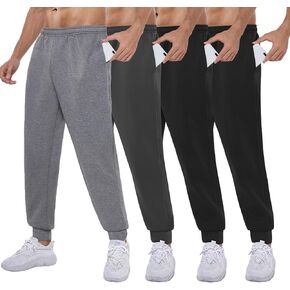 Mens Sweatpants with Pockets Gym Joggers - Athletic Pants for Workout Casual in Saudi Arabia