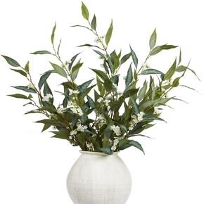 Artificial Plants,3Pcs 31inch Green Faux Stems for Vase,Fake Flowers Faux Branches Artificial Plants & Flowers for Home Decor (3, Kalanchoe) in Saudi Arabia