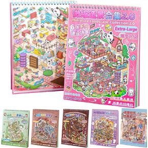 8 Sets Sticker Pack（500+）Scene DIY 3D Stickers, Reusable Sticker Book, Cute Sticker Sets for Free Combination, Cute Waterproof Stickers for All Places, Crafts Party Favors Goodie Bags Stuffer in Saudi Arabia