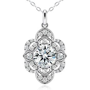 Moissanite Necklace for Women,925 Sterling Silver Pendant Diamond Necklace for Women,Platinum Plated Hypoallergenic,Anniversary Birthday Gifts for Wife,Jewelry Gift for Girlfriend,Daughter,Mom in Saudi Arabia