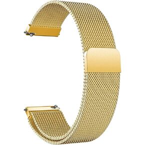 Metal Magnetic Watch Band Mesh Woven Quick Release Strap Adjustable Stainless Steel Replacement Straps for Women Men 14mm 16mm18mm 20mm 22mm 24mm in Saudi Arabia
