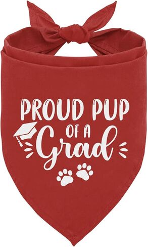 My Mom Graduated Dog Bandana, Puppy Scarf for Graduation Announcement, Graduation Gift for Small Medium Large Dogs, Gift for Dogs Cat Lovers, Dark Blue Pet Dog Bandana in Kuwait