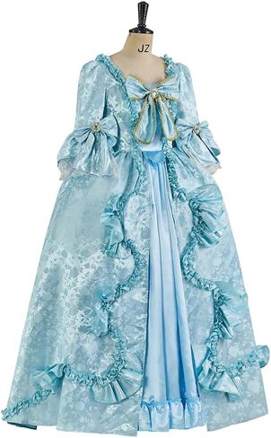 18th Century Victorian Rococo Baroque French Royal Court Queen Marie Antoinette Costume Georgian Dress Ball Gown in Saudi Arabia