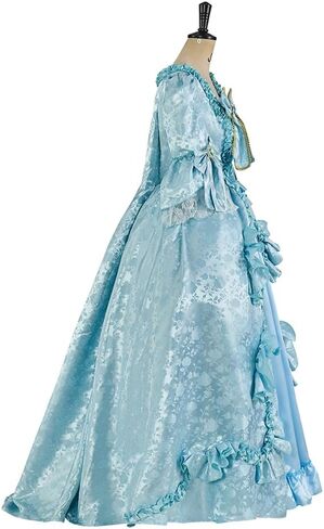 18th Century Victorian Rococo Baroque French Royal Court Queen Marie Antoinette Costume Georgian Dress Ball Gown in Saudi Arabia