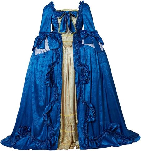 18th Century Victorian Rococo Baroque French Royal Court Queen Marie Antoinette Costume Georgian Dress Ball Gown in Saudi Arabia