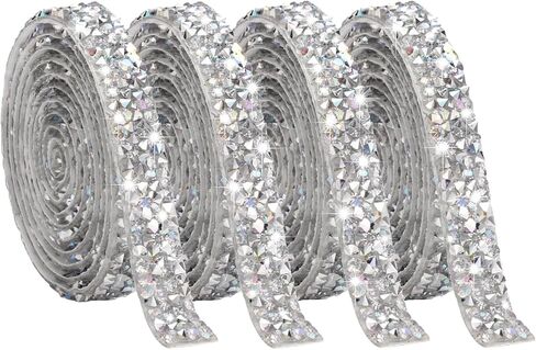 Gartful 6 Rolls Bedazzling Strips ، Bling Diamond Rhinestones Tape ، شريط ملصق للحرف الفنية للحرف اليدوية ، الهاتف ، السيارة ، الملابس ، ديكور الزفاف ، الوردي in Kuwait