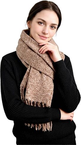 وشاح شتوي بملمس الكشمير الدافئ من Achillea - غطاء شال سميك من الباشمينا للطقس البارد in Kuwait