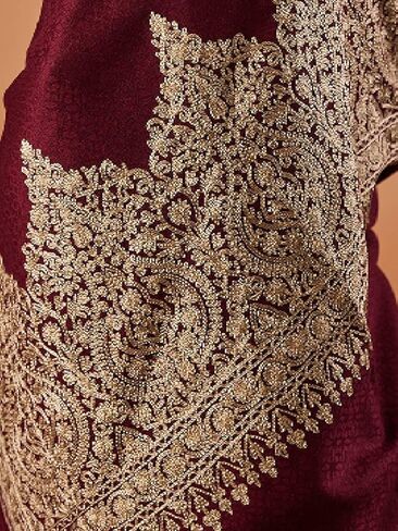 Pashmoda Firoza Kashmiri Aari Embroidered Stole (Size : 71 x 203 cm) in Saudi Arabia