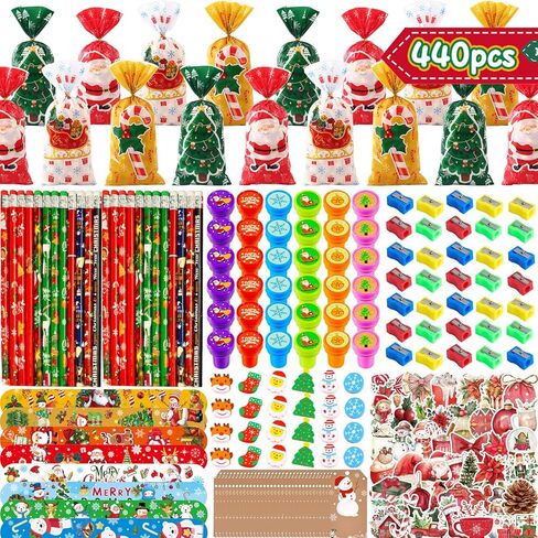 Hiawbon 360PCS Valentines Day Gifts 40 Packs Valentines Day Stationery Set, Valentine Goodie Bags with Stationery Exchange Gift Set, Pencils Erasers Sharpener Stamper Stickers for Valentine Exchange in Saudi Arabia