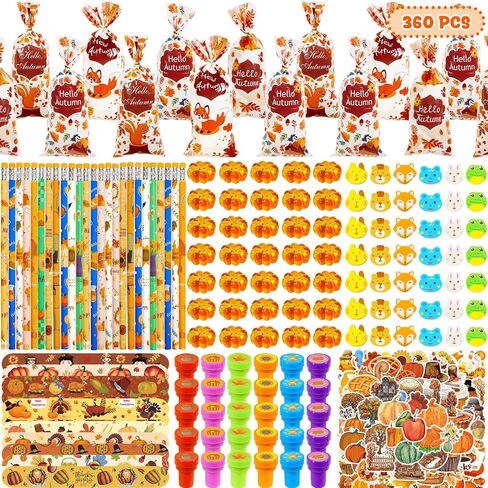 Hiawbon 360PCS Valentines Day Gifts 40 Packs Valentines Day Stationery Set, Valentine Goodie Bags with Stationery Exchange Gift Set, Pencils Erasers Sharpener Stamper Stickers for Valentine Exchange in Saudi Arabia