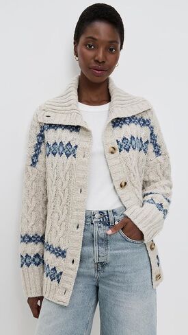 Faherty Womens Highland Fairisle Cardigan in Saudi Arabia
